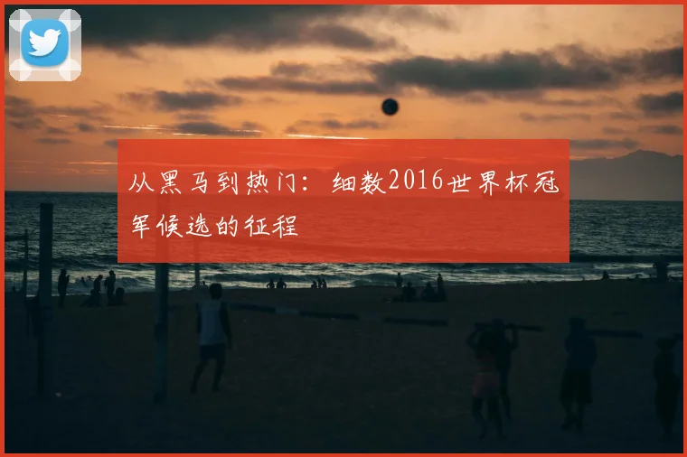从黑马到热门：细数2016世界杯冠军候选的征程